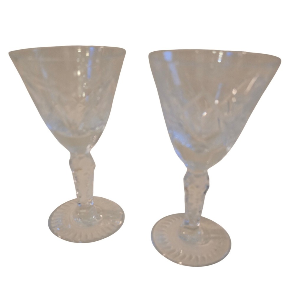 Vintage Crystal Clear Industries Cordial Glasses Set of 2/4" Tall pattern #133